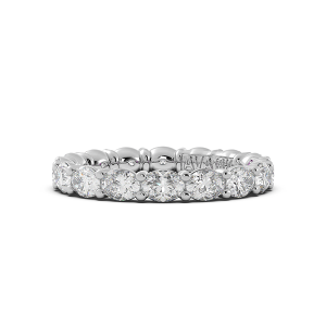 Oval Signature Cup East West Eternity Wedding Band
