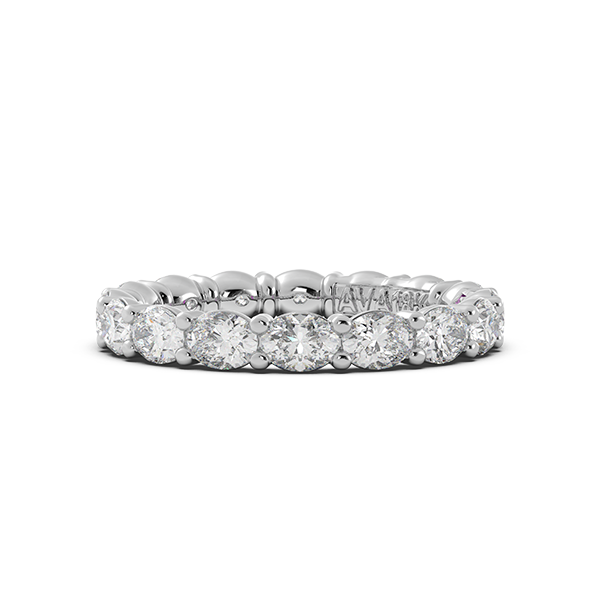 Oval Signature Cup East West Eternity Wedding Band