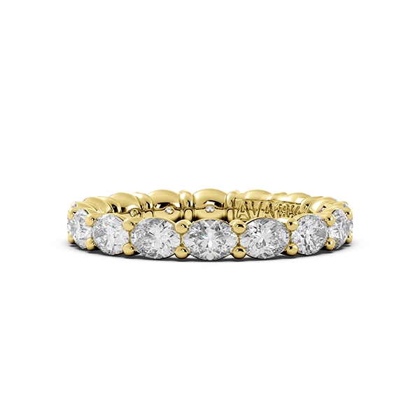 Oval Signature Cup East West Eternity Wedding Band