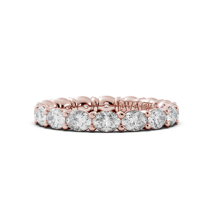 Oval Signature Cup East West Eternity Wedding Band