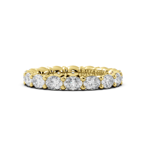 Oval Signature Cup East West Eternity Wedding Band