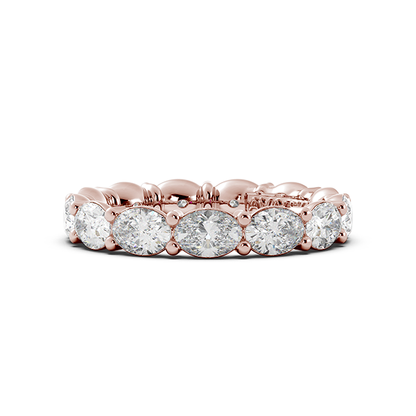 Oval Signature Cup East West Eternity Wedding Band