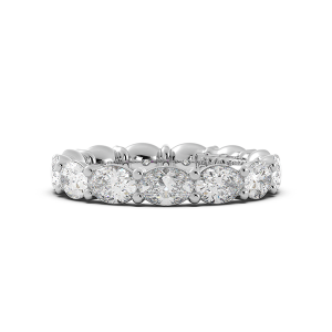 Oval Signature Cup East West Eternity Wedding Band