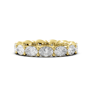 Oval Signature Cup East West Eternity Wedding Band