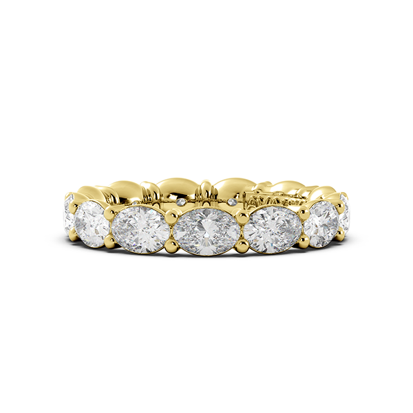 Oval Signature Cup East West Eternity Wedding Band