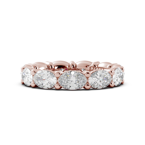 Oval Signature Cup East West Eternity Wedding Band
