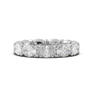 Oval Signature Cup East West Eternity Wedding Band