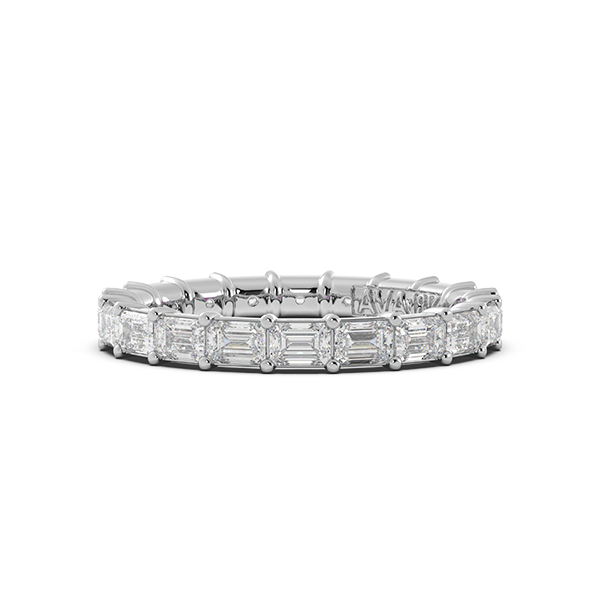 Emerald Signature Cup East West Eternity Wedding Band