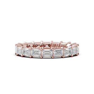 Emerald Signature Cup East West Eternity Wedding Band