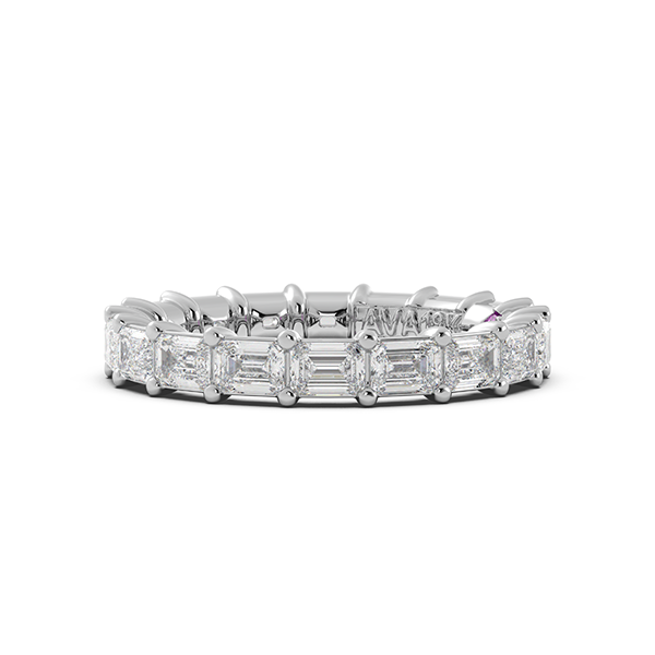 Emerald Signature Cup East West Eternity Wedding Band