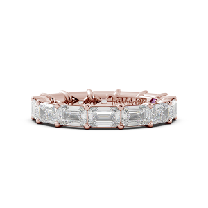 Emerald Signature Cup East West Eternity Wedding Band