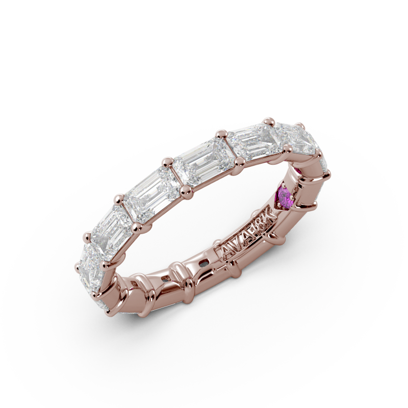 Emerald Signature Cup East West Eternity Wedding Band
