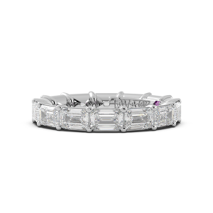 Emerald Signature Cup East West Eternity Wedding Band