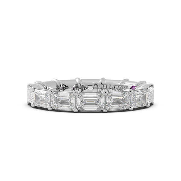 Emerald Signature Cup East West Eternity Wedding Band
