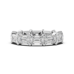 Emerald Signature Cup East West Eternity Wedding Band