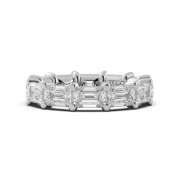 Emerald Signature Cup East West Eternity Wedding Band