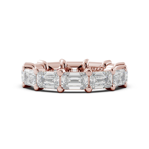 Emerald Signature Cup East West Eternity Wedding Band