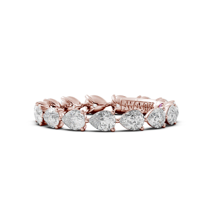 Pear Signature Cup East West Eternity Wedding Band