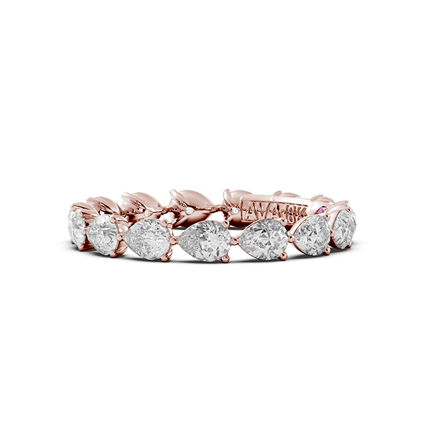 Pear Signature Cup East West Eternity Wedding Band