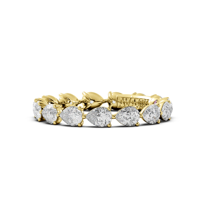 Pear Signature Cup East West Eternity Wedding Band
