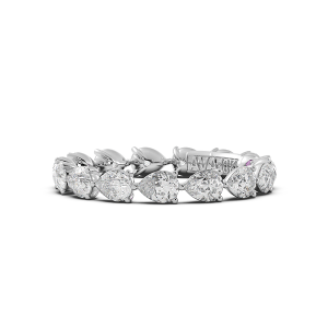 Pear Signature Cup East West Eternity Wedding Band