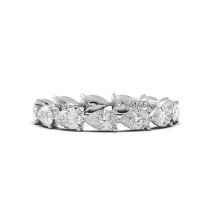 Pear Signature Cup East West Eternity Wedding Band