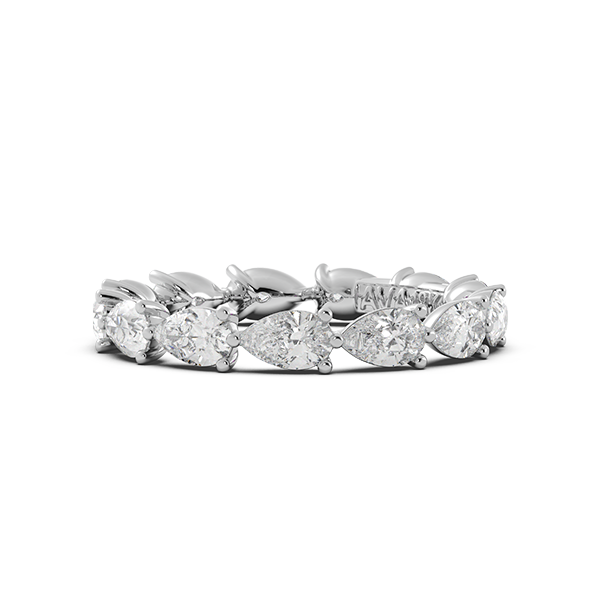 Pear Signature Cup East West Eternity Wedding Band
