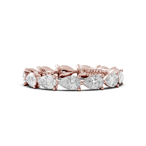 Pear Signature Cup East West Eternity Wedding Band