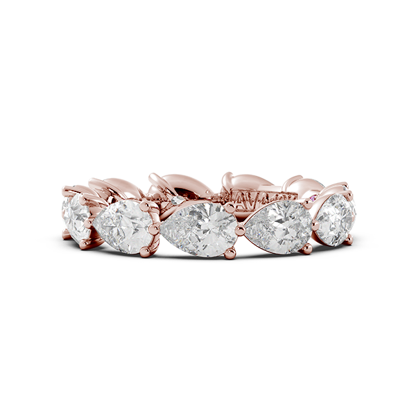 Pear Signature Cup East West Eternity Wedding Band