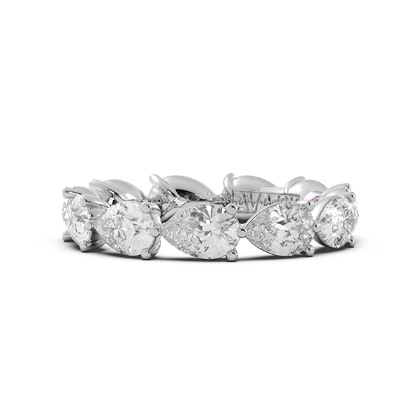 Pear Signature Cup East West Eternity Wedding Band