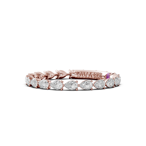 Pear Signature Cup East West Eternity Wedding Band