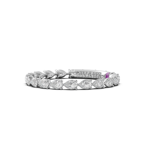 Pear Signature Cup East West Eternity Wedding Band
