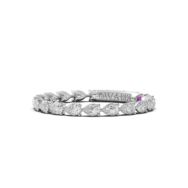 Pear Signature Cup East West Eternity Wedding Band