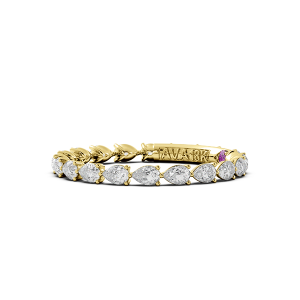 Pear Signature Cup East West Eternity Wedding Band