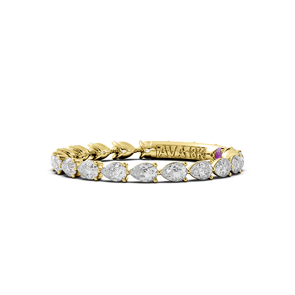 Pear Signature Cup East West Eternity Wedding Band