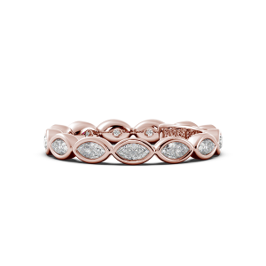 Marquise Bezel East West Eternity Wedding Band