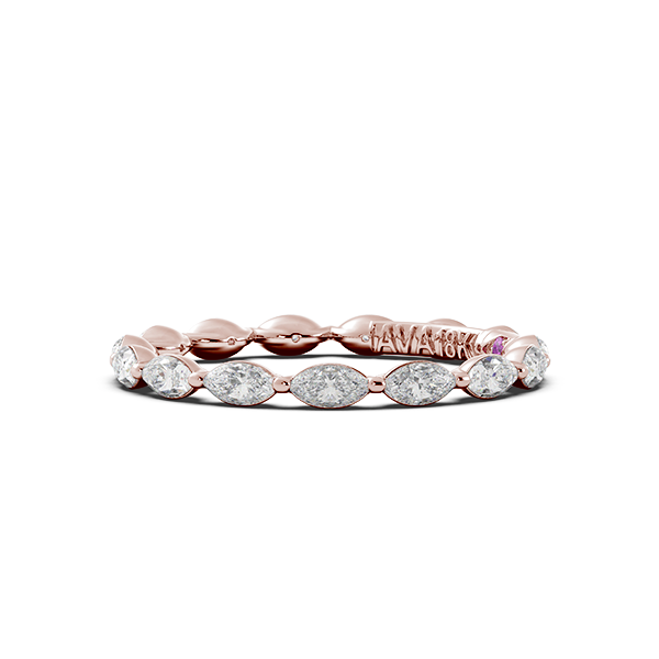 Marquise Signature Cup East West Eternity Wedding Band