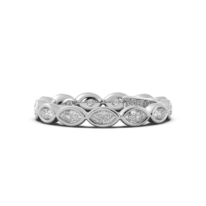 Marquise Bezel East West Eternity Wedding Band