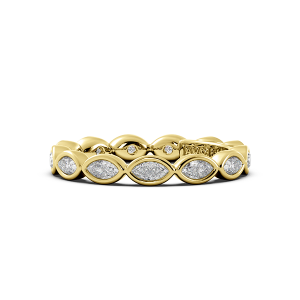 Marquise Bezel East West Eternity Wedding Band
