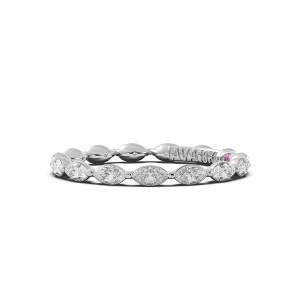 Marquise Signature Cup East West Eternity Wedding Band