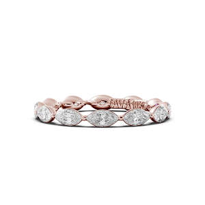 Marquise Signature Cup East West Eternity Wedding Band