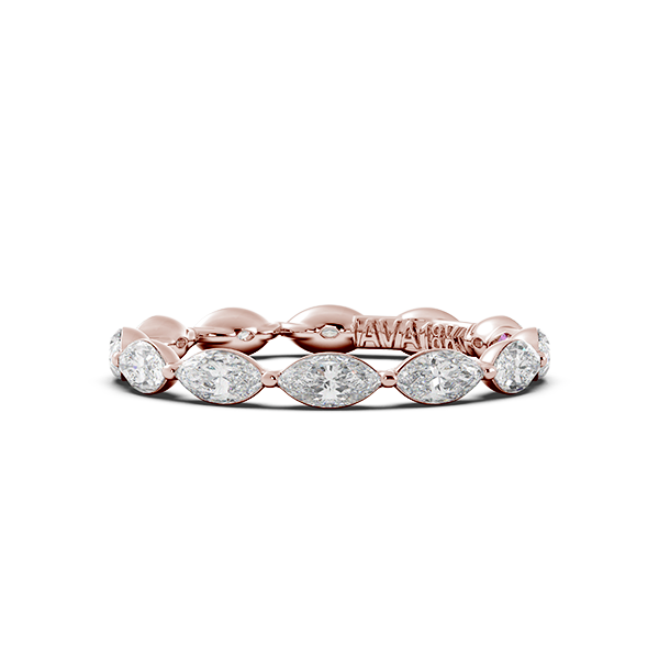 Marquise Signature Cup East West Eternity Wedding Band