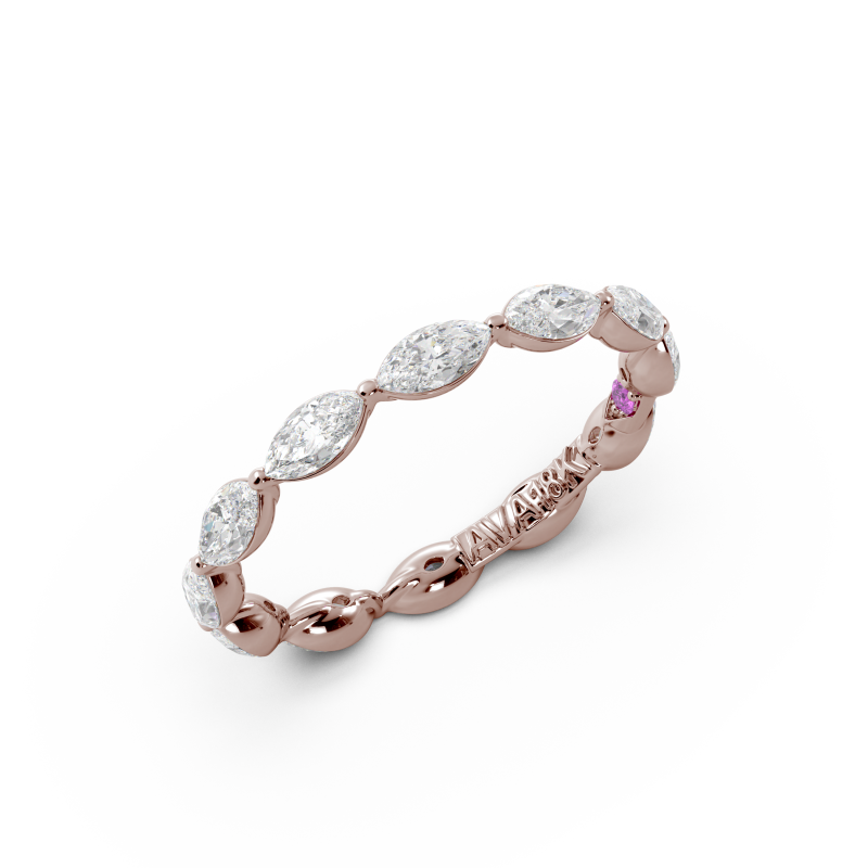 Marquise Signature Cup East West Eternity Wedding Band
