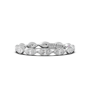 Marquise Signature Cup East West Eternity Wedding Band