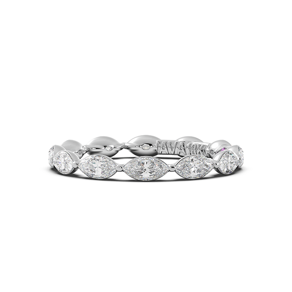 Marquise Signature Cup East West Eternity Wedding Band