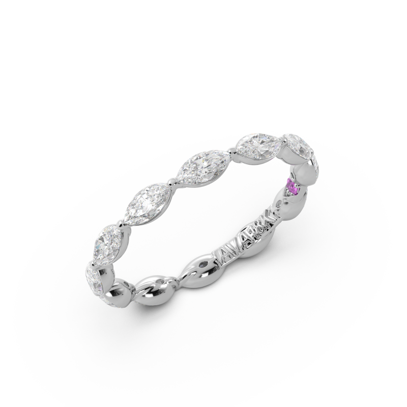 Marquise Signature Cup East West Eternity Wedding Band