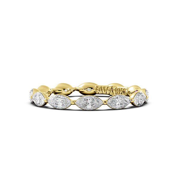 Marquise Signature Cup East West Eternity Wedding Band