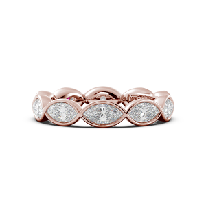 Marquise Bezel East West Eternity Wedding Band
