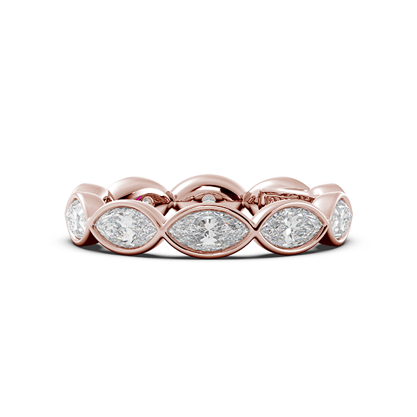 Marquise Bezel East West Eternity Wedding Band