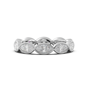 Marquise Bezel East West Eternity Wedding Band